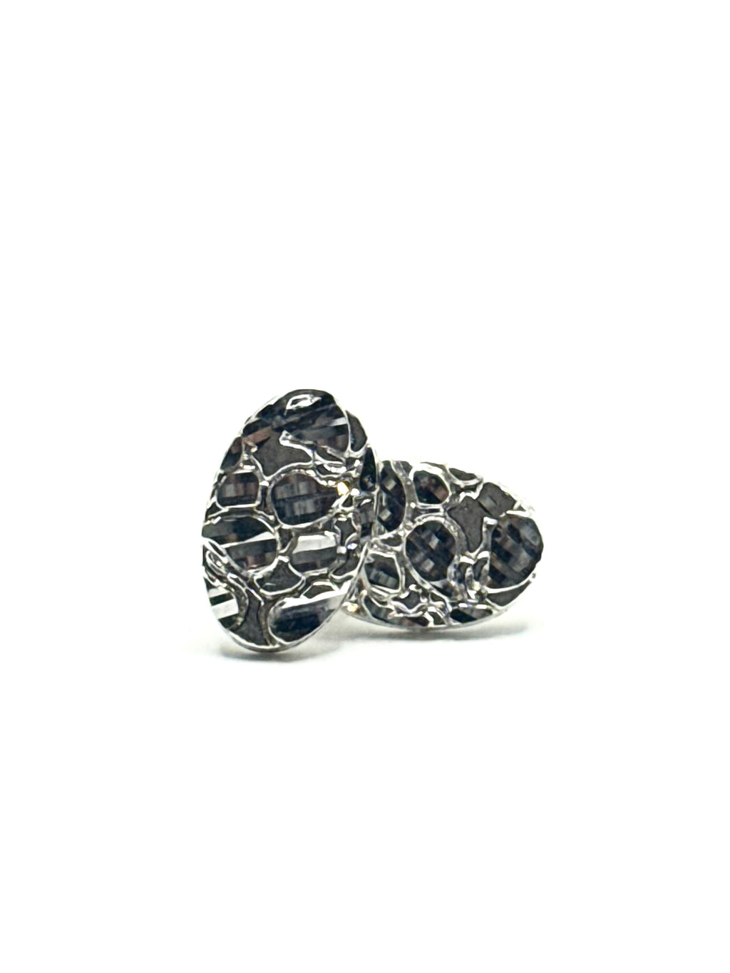 Oval nugget earrings