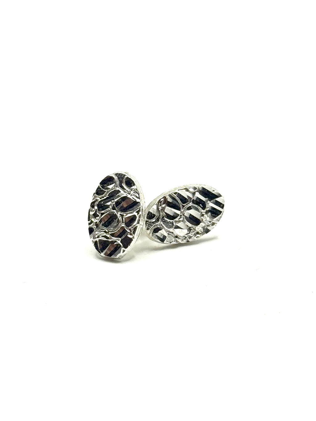 Oval nugget earrings