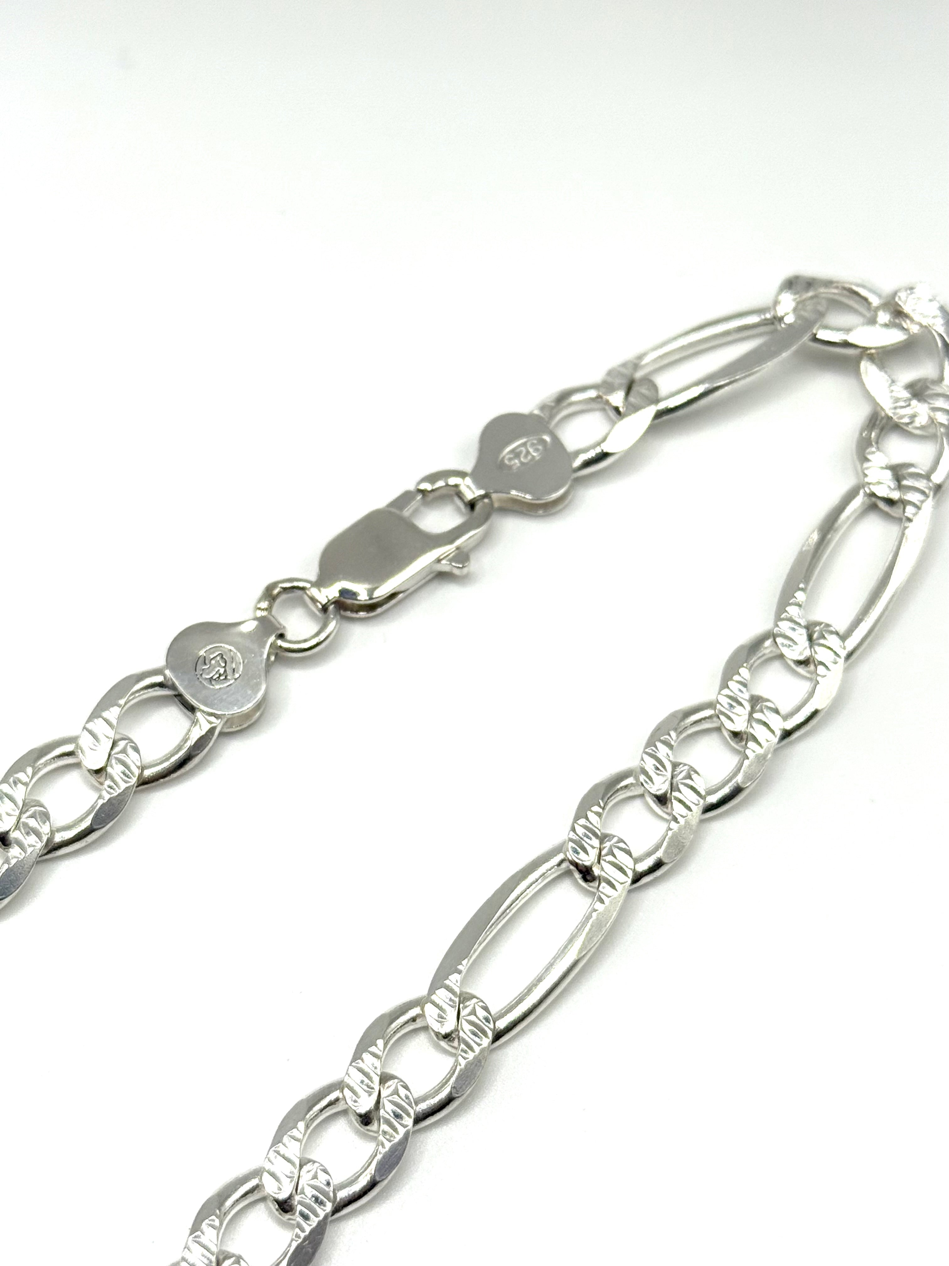 Men’s figaro diamond cut chain