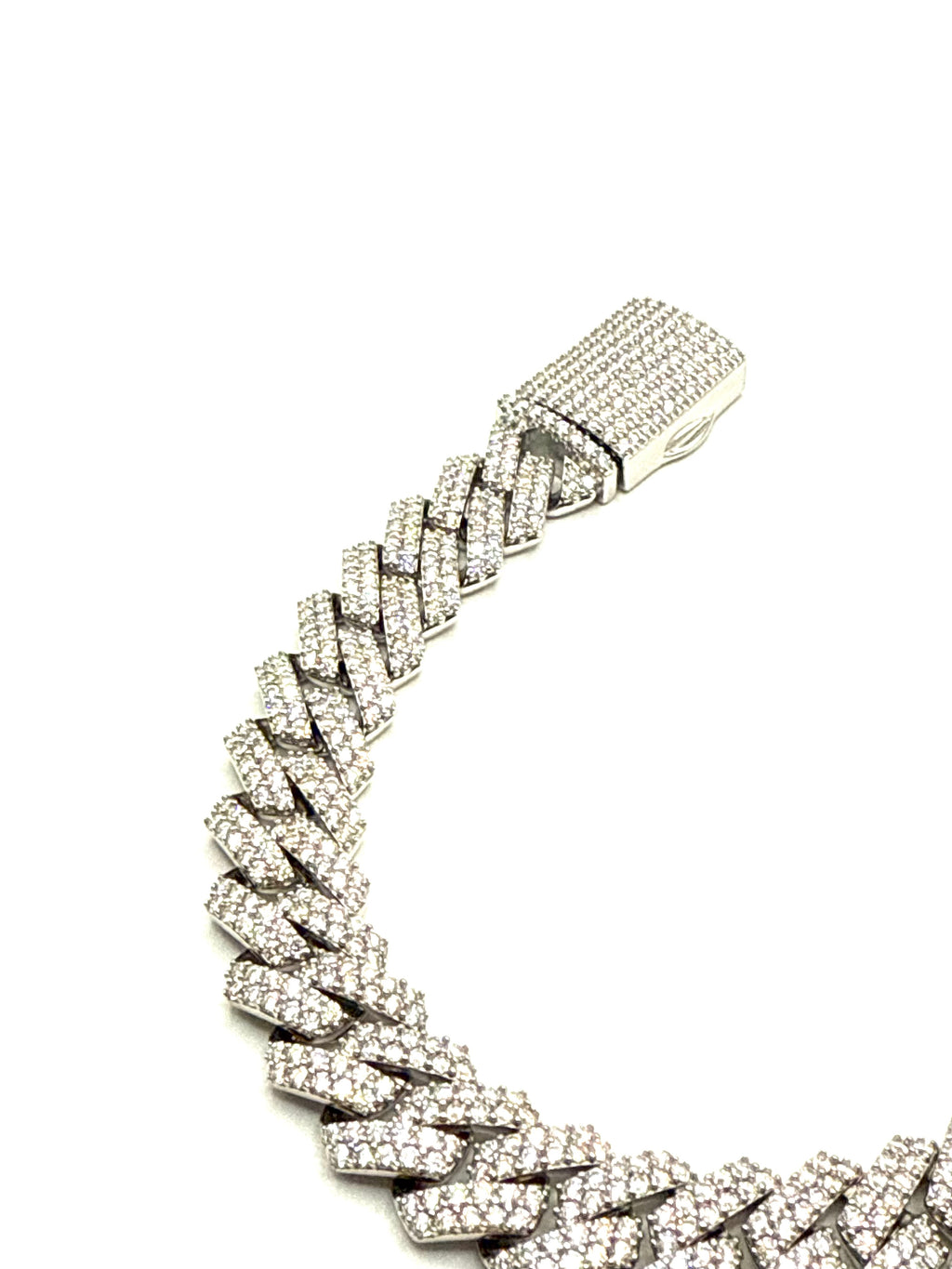 Moissanite men’s bracelet 12mm