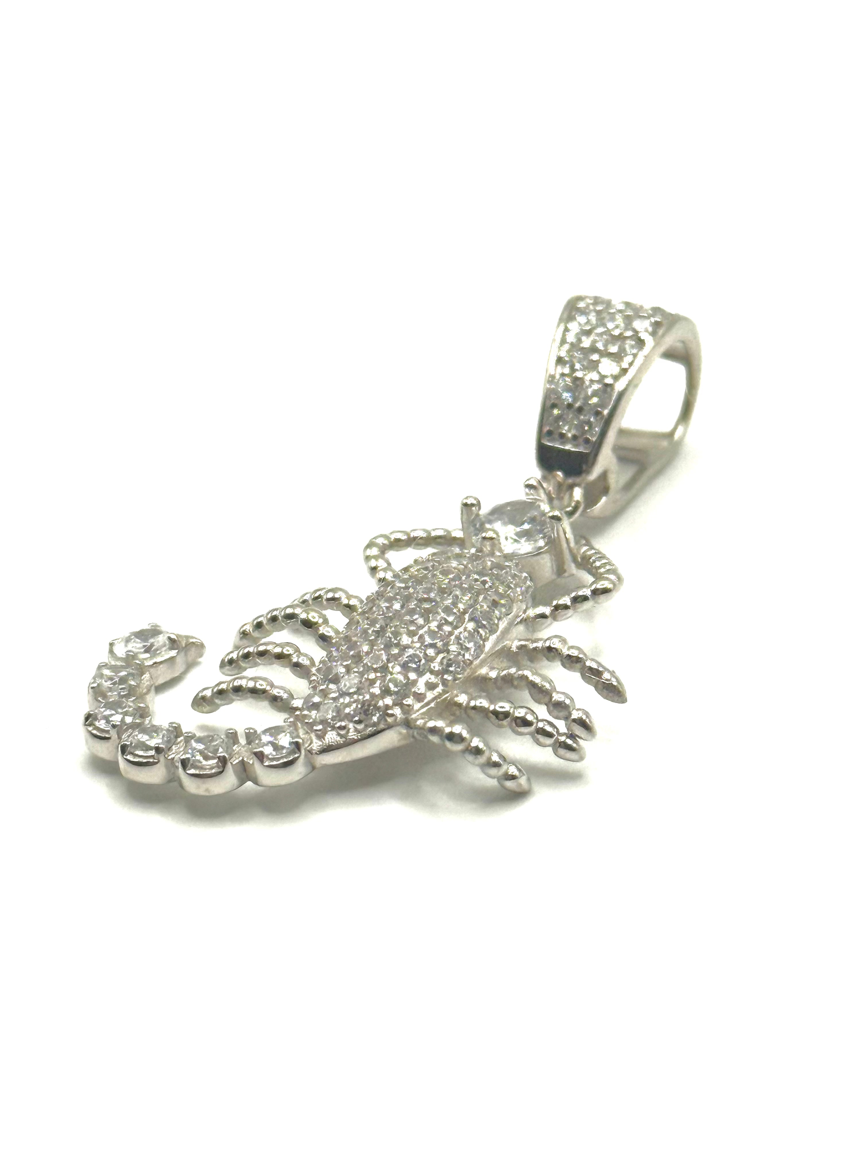 Men’s iced out scorpion pendant