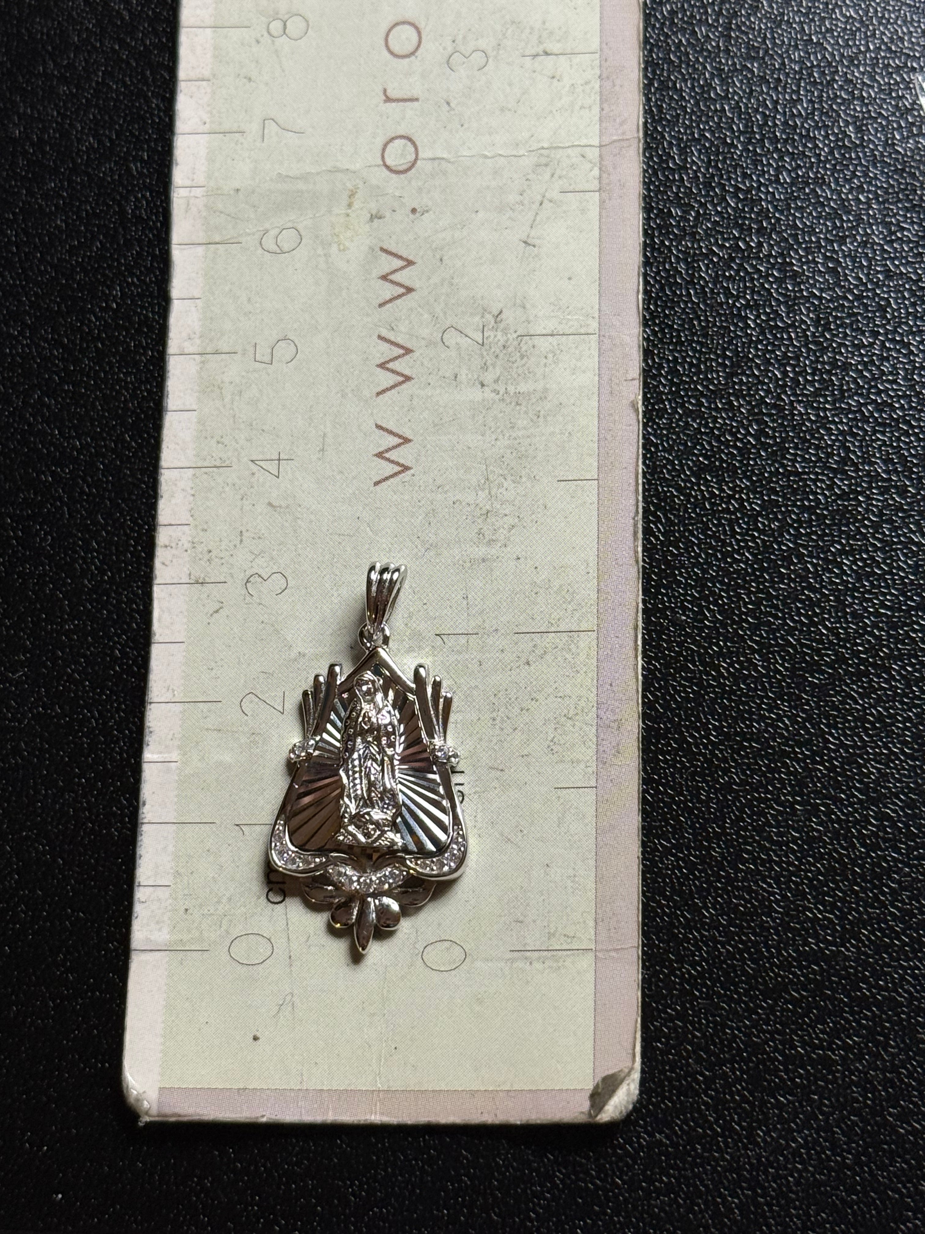 Virgin Mary CZ pendant
