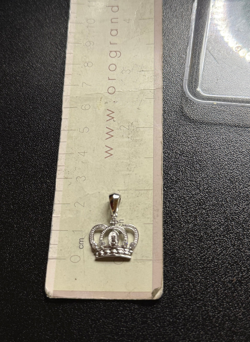 Fancy Virgin Mary crown pendant