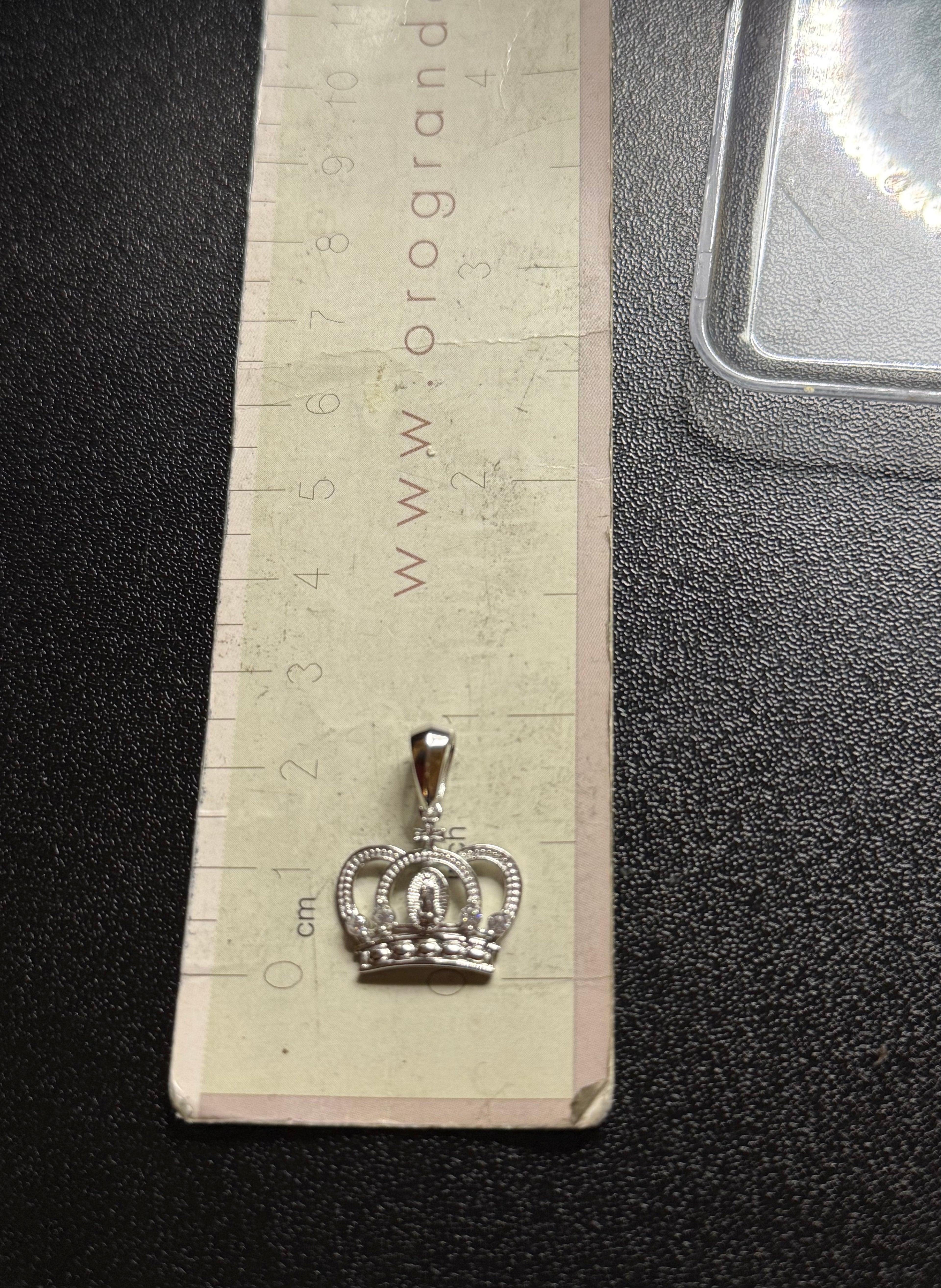 Fancy Virgin Mary crown pendant