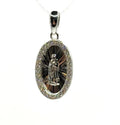 Oval Virgin Mary pendant