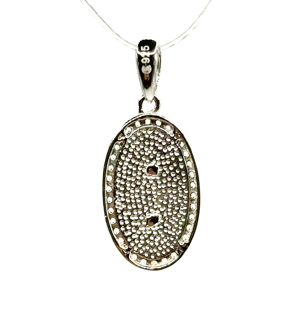 Oval Virgin Mary pendant