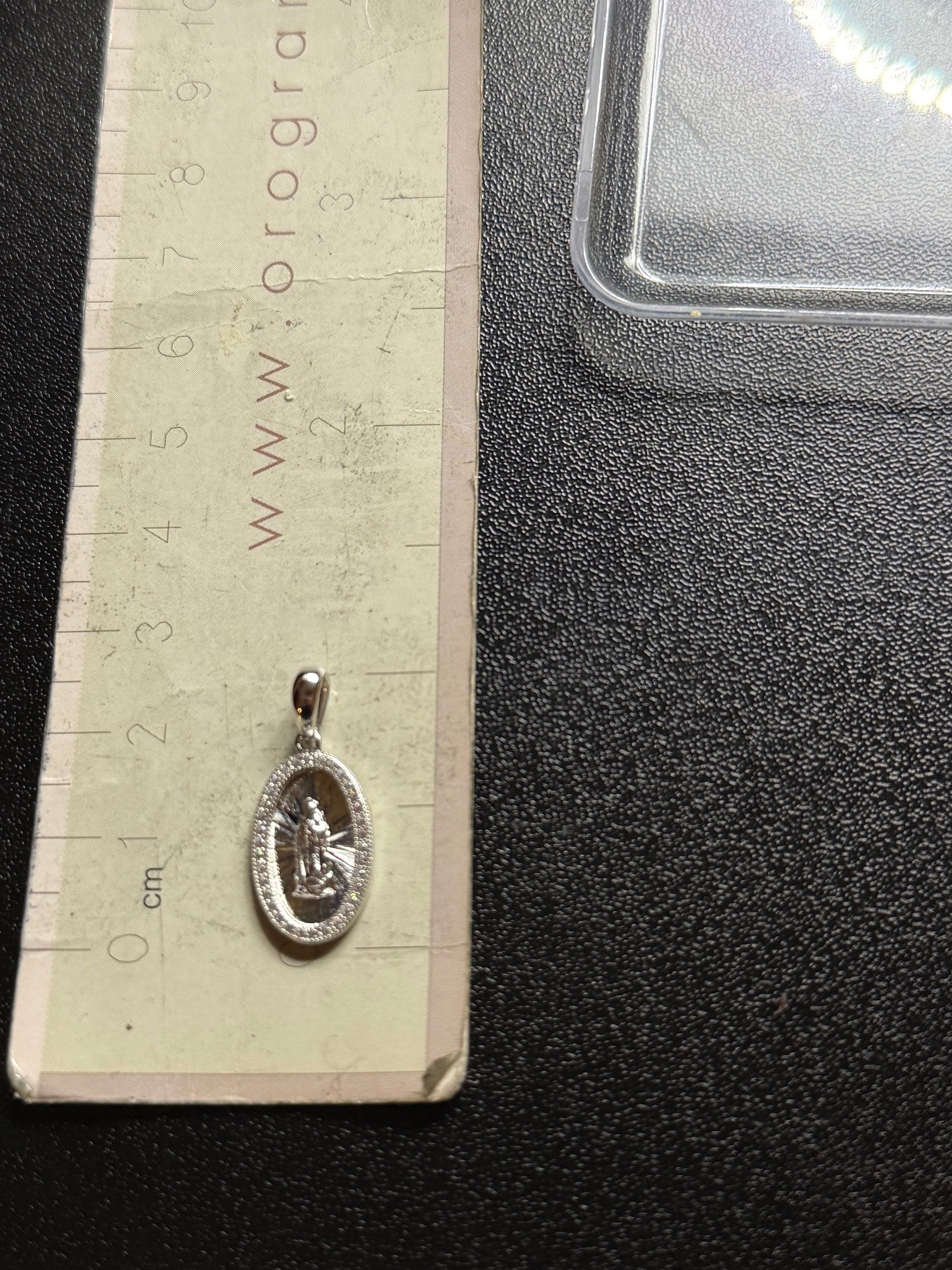 Oval Virgin Mary pendant