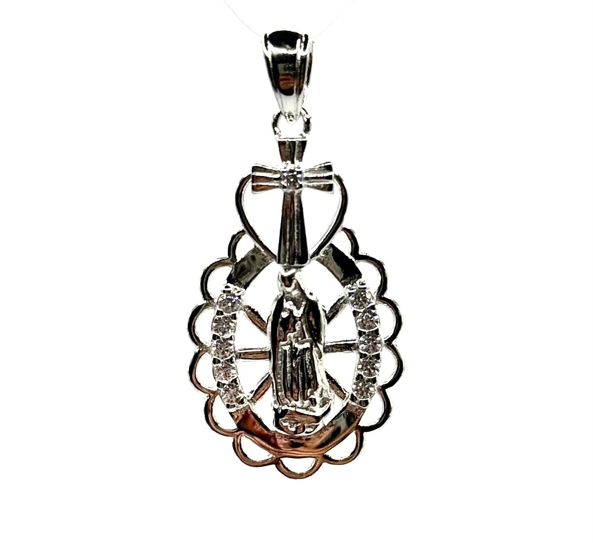 Virgin Mary cross design pendant