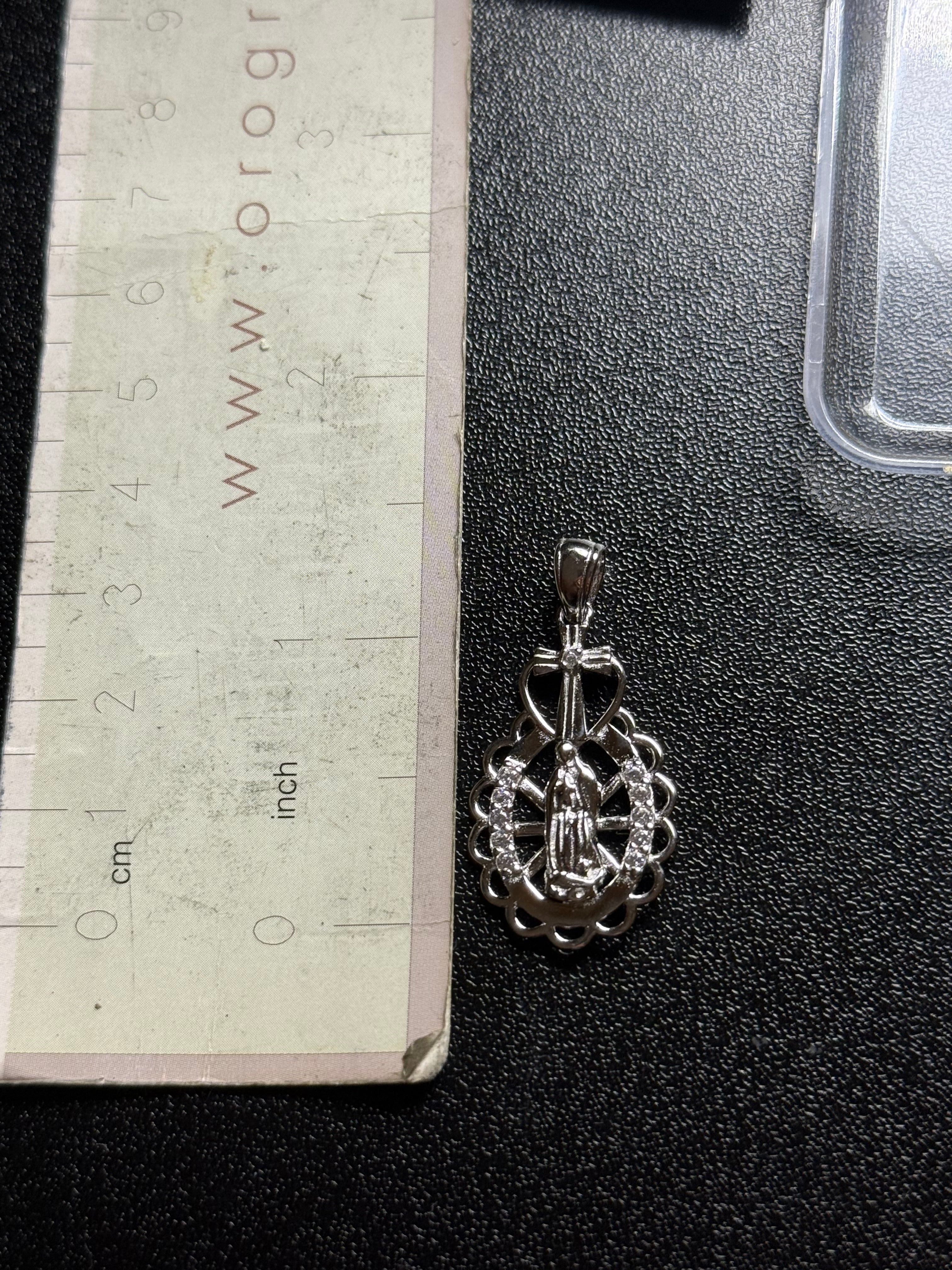 Virgin Mary cross design pendant