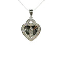 Virgin Mary heart pendant
