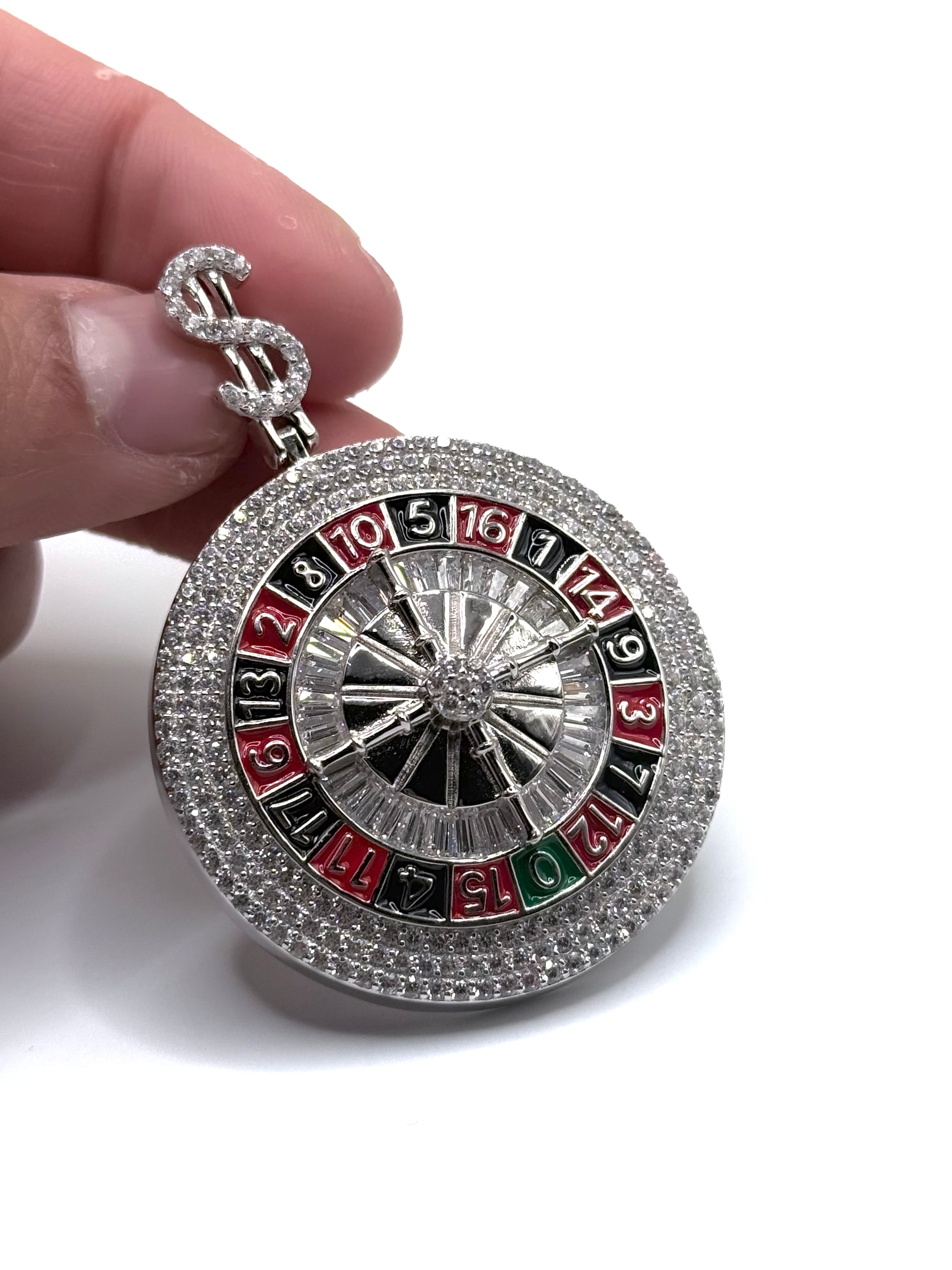 Roulette CZ pendant