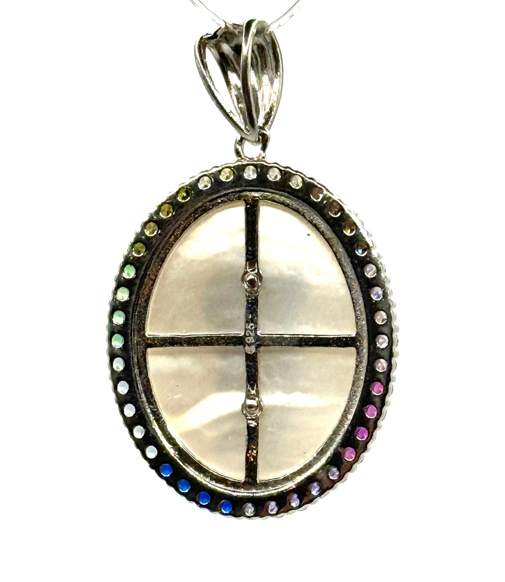 Multi color San Judas pendant