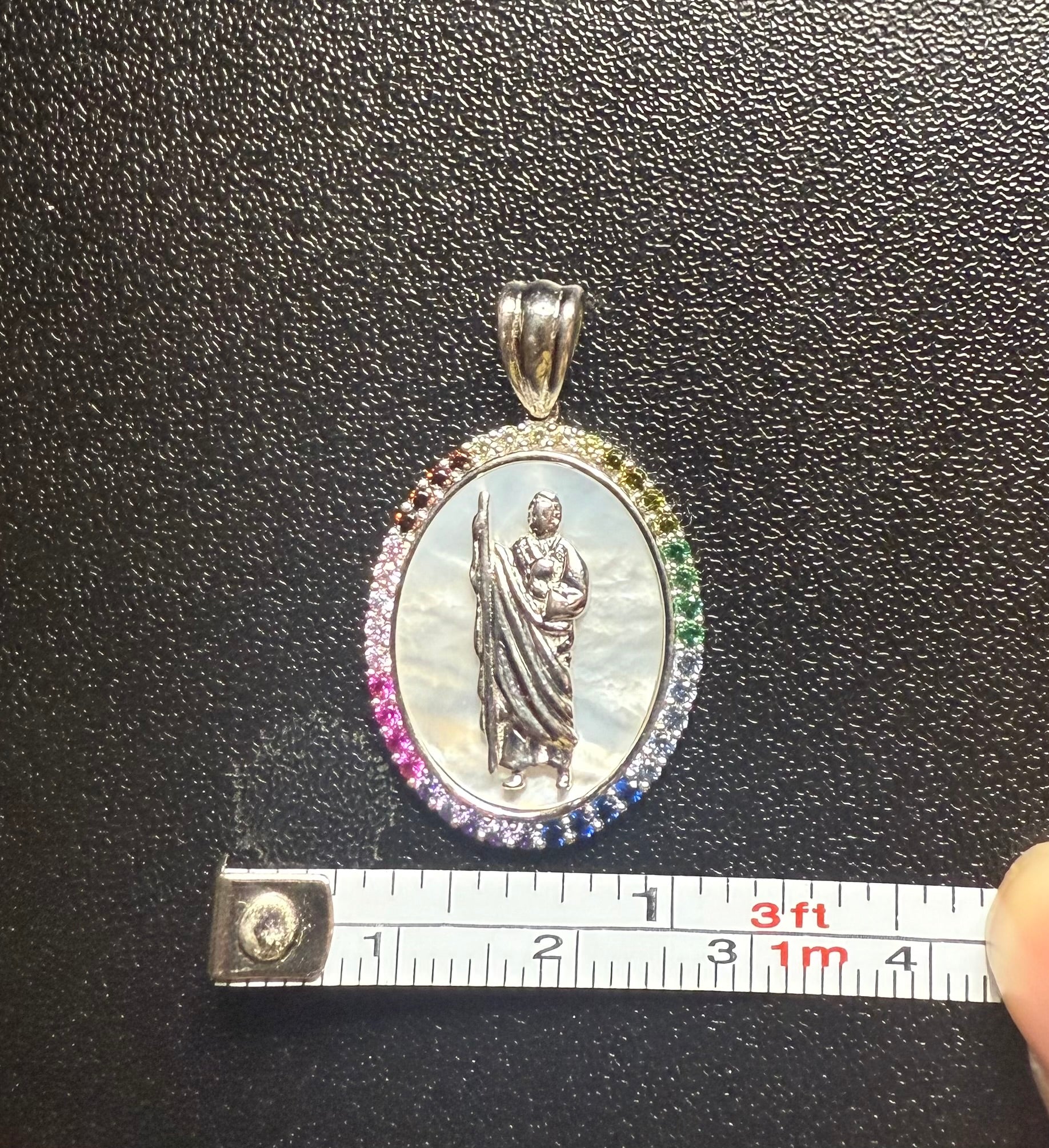 Multi color San Judas pendant