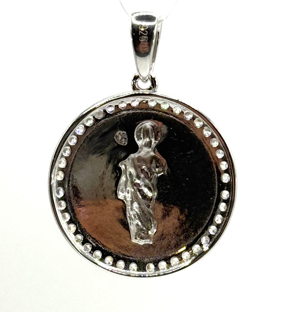 Round san judas pendant