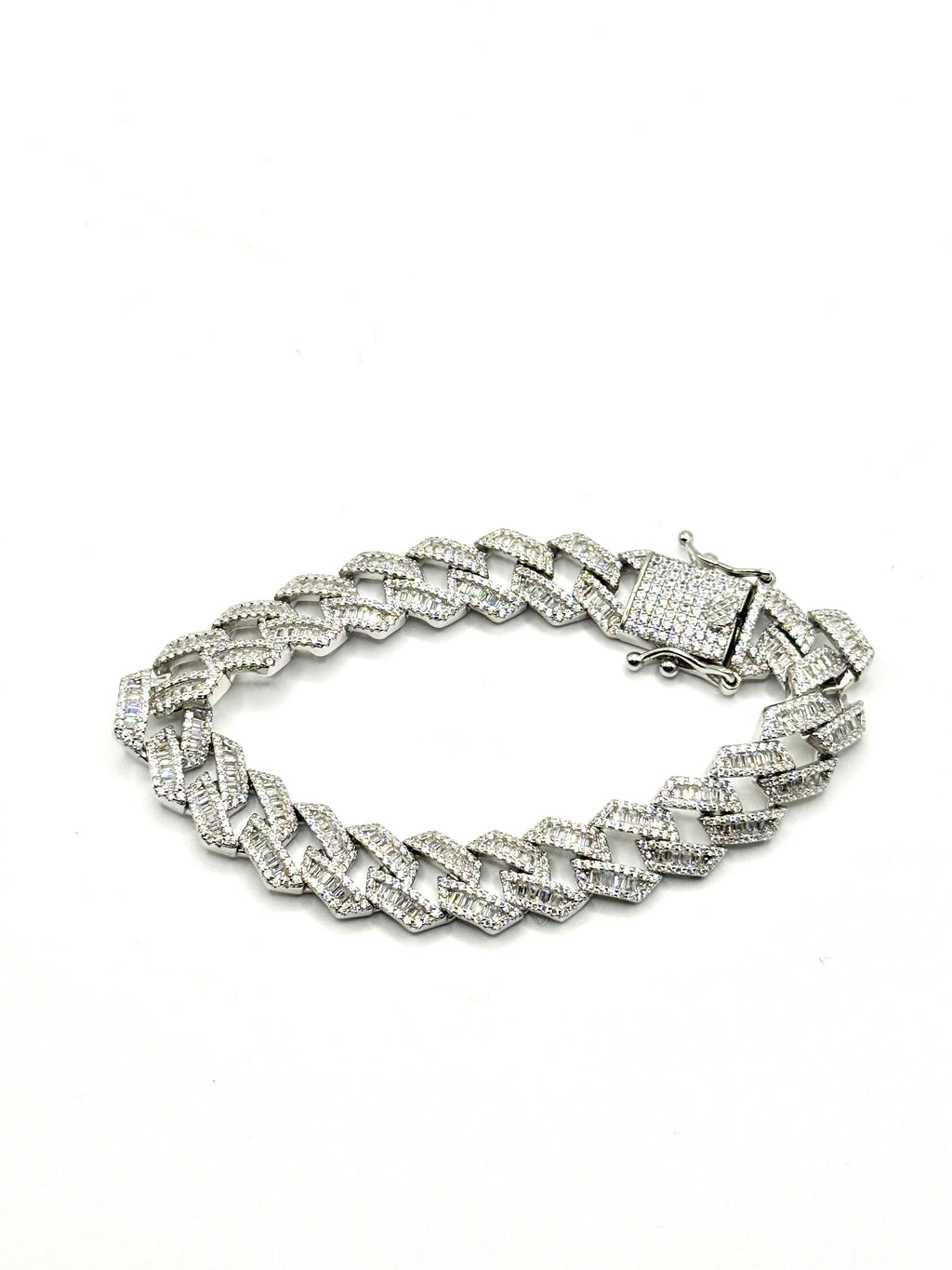 Cuban link iced out bracelet