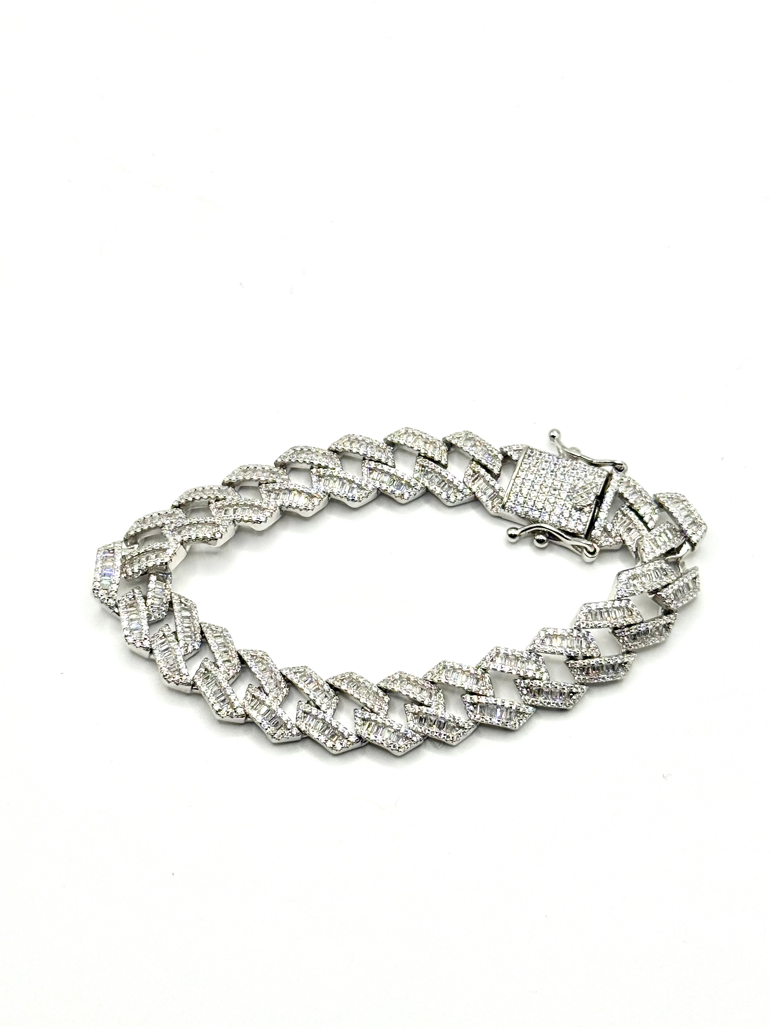 Cuban link iced out bracelet