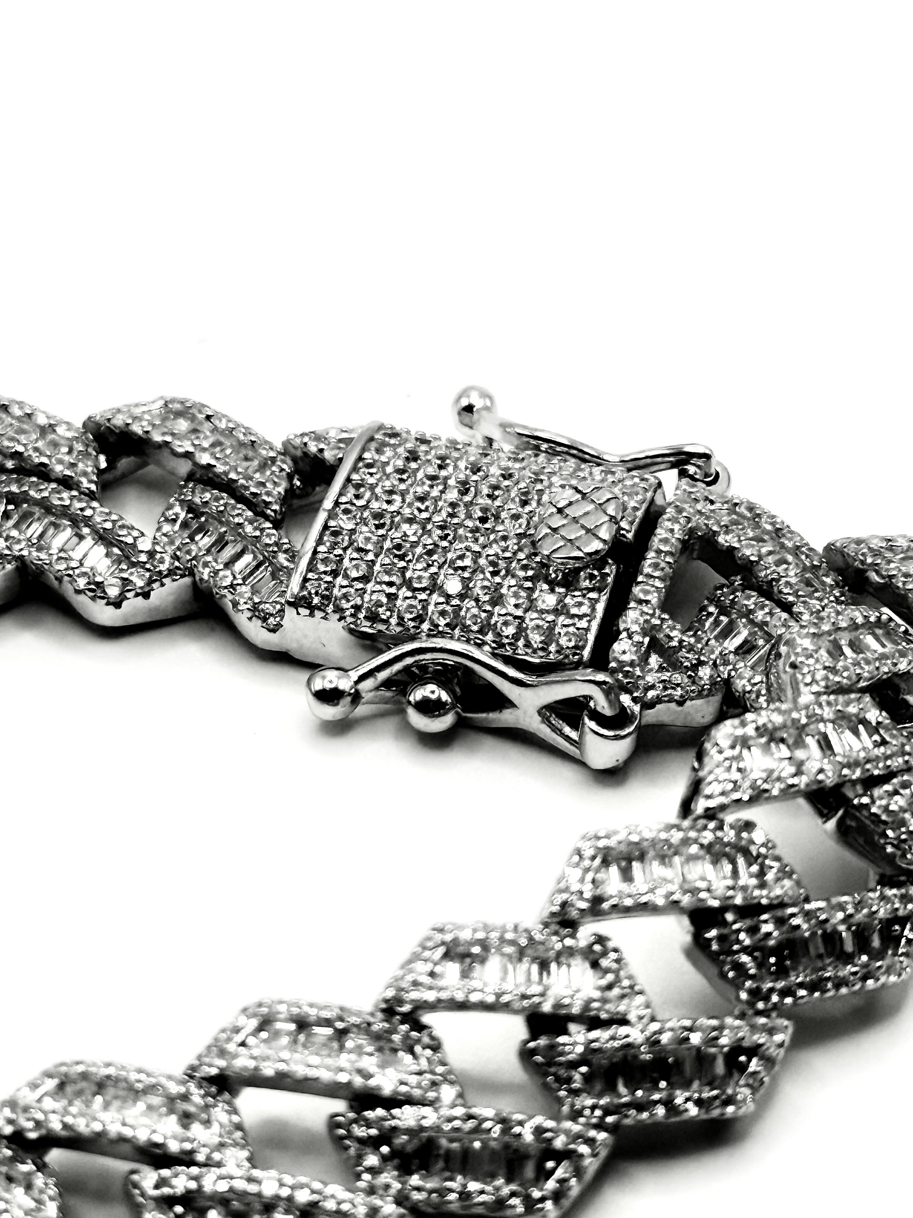 Cuban link iced out bracelet