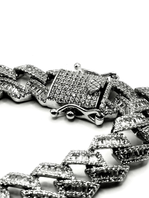 Cuban link iced out bracelet