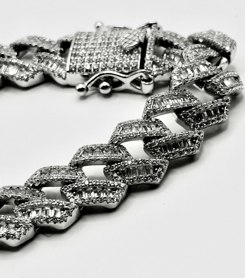 Cuban link iced out bracelet