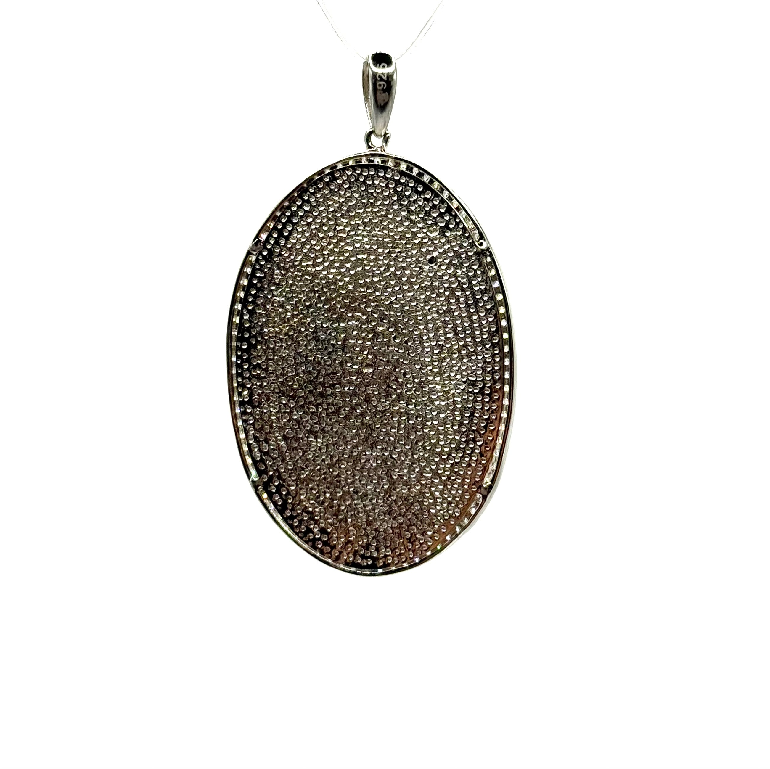 Virgin Mary Oval with diamond cut