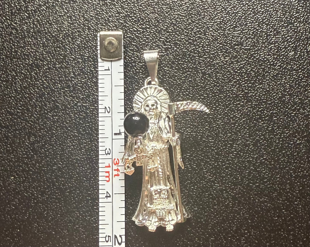 Santa Muerte plain silver