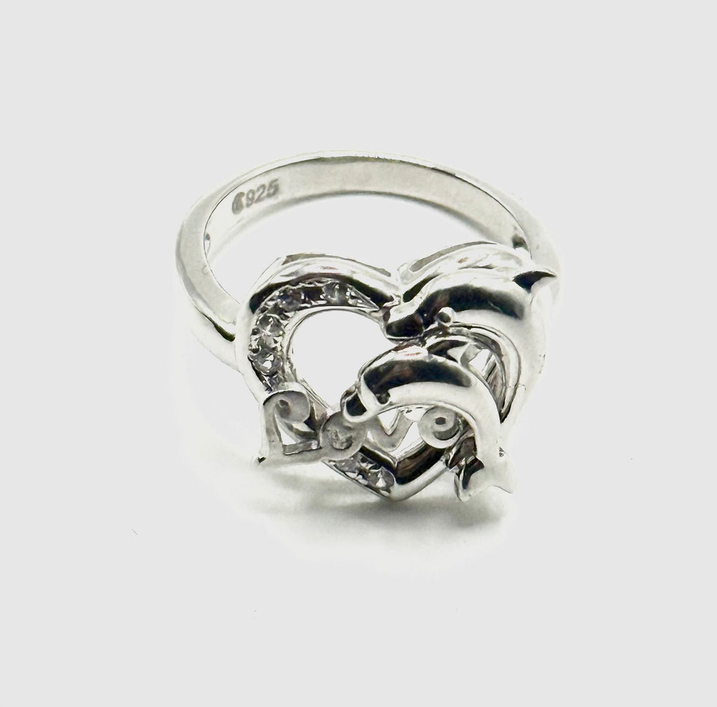 Woman’s heart dolphin Ring
