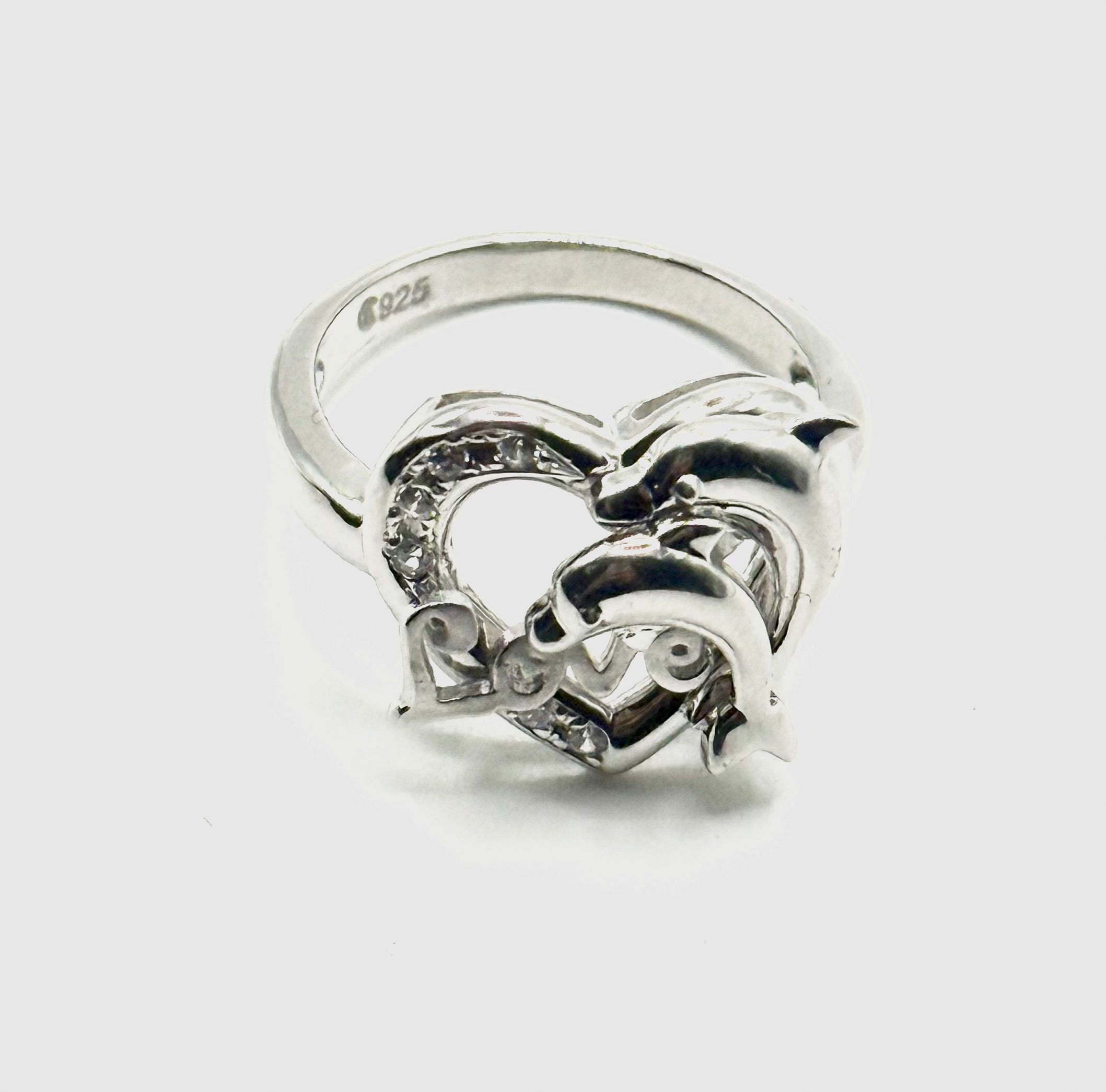 Woman’s heart dolphin Ring