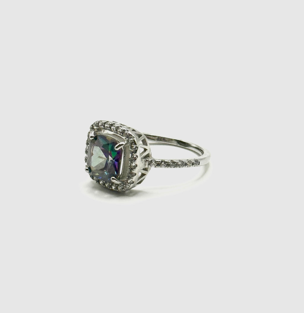 Woman’s galaxy colored stone
