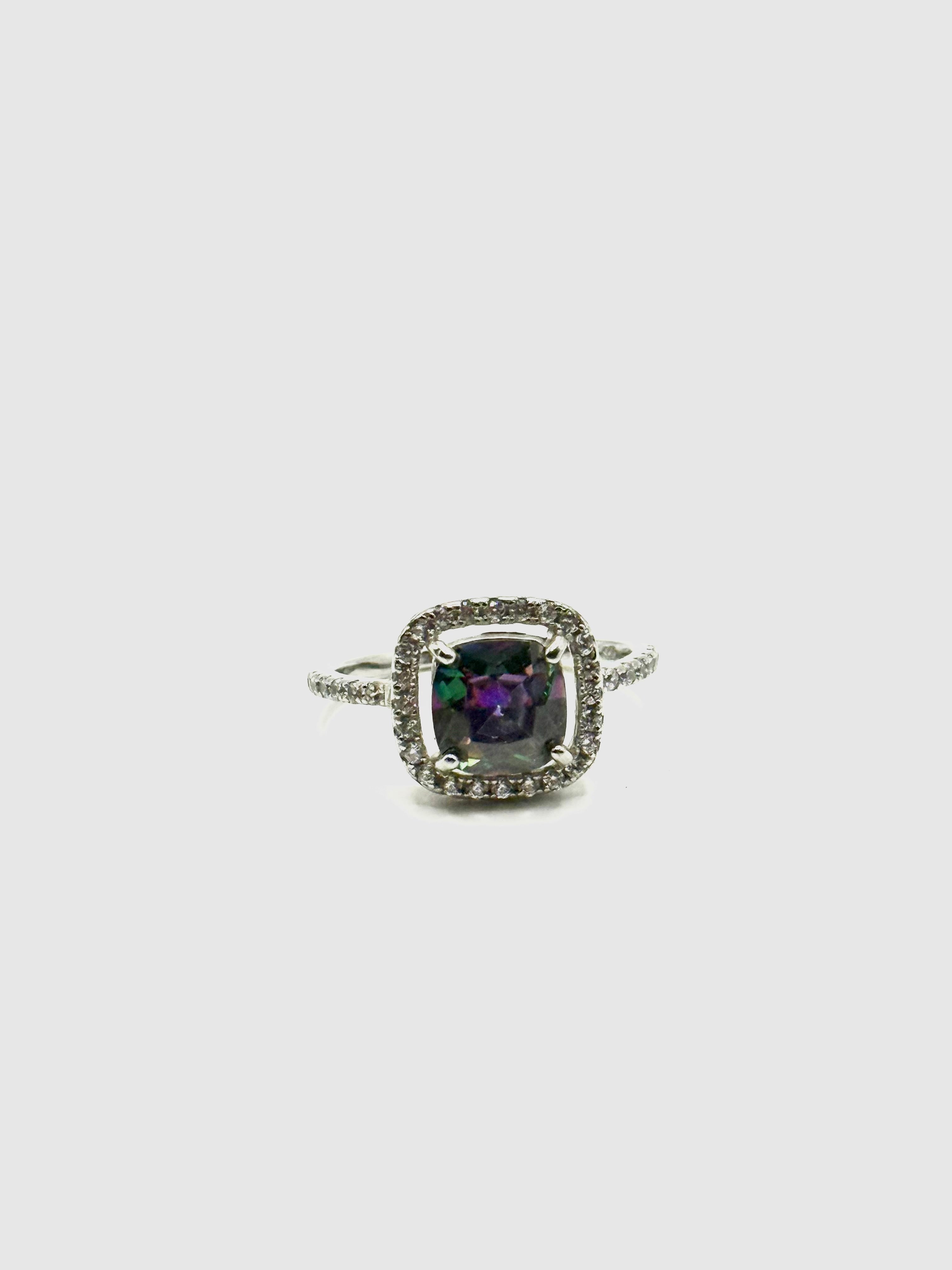 Woman’s galaxy colored stone