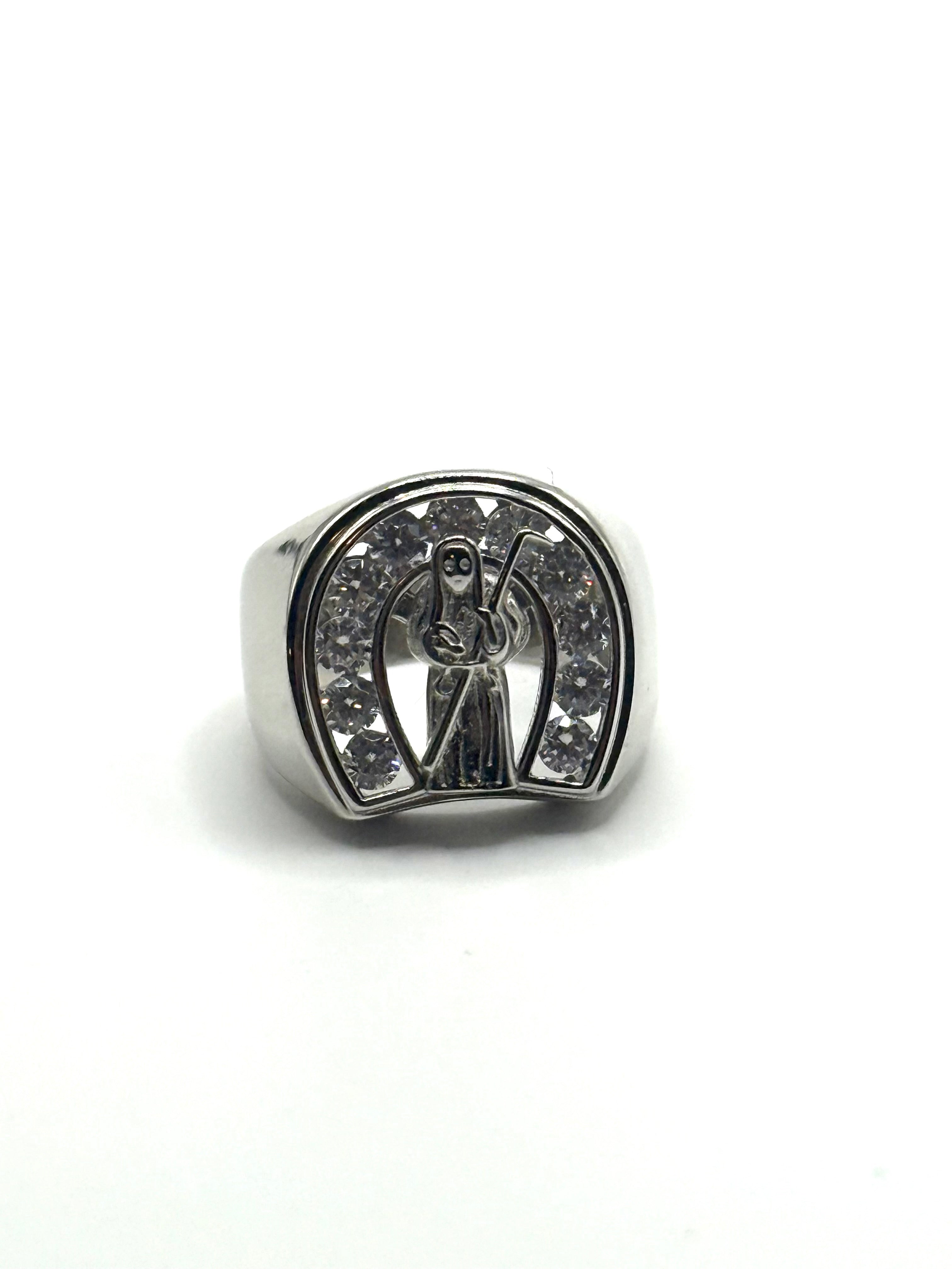 Santa Muerte mens ring