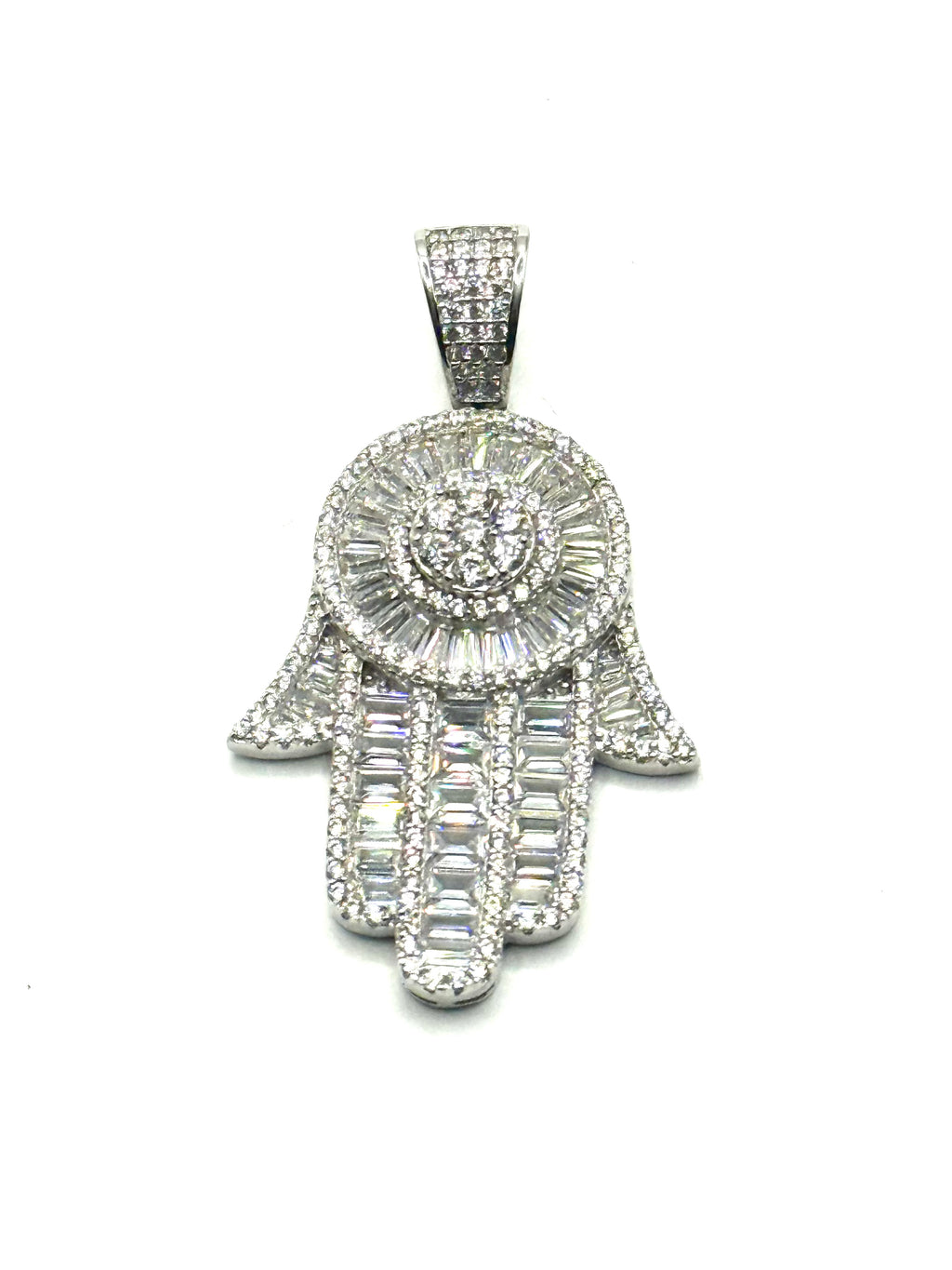 Iced out Hamsa Pendant