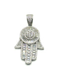 Iced out Hamsa Pendant