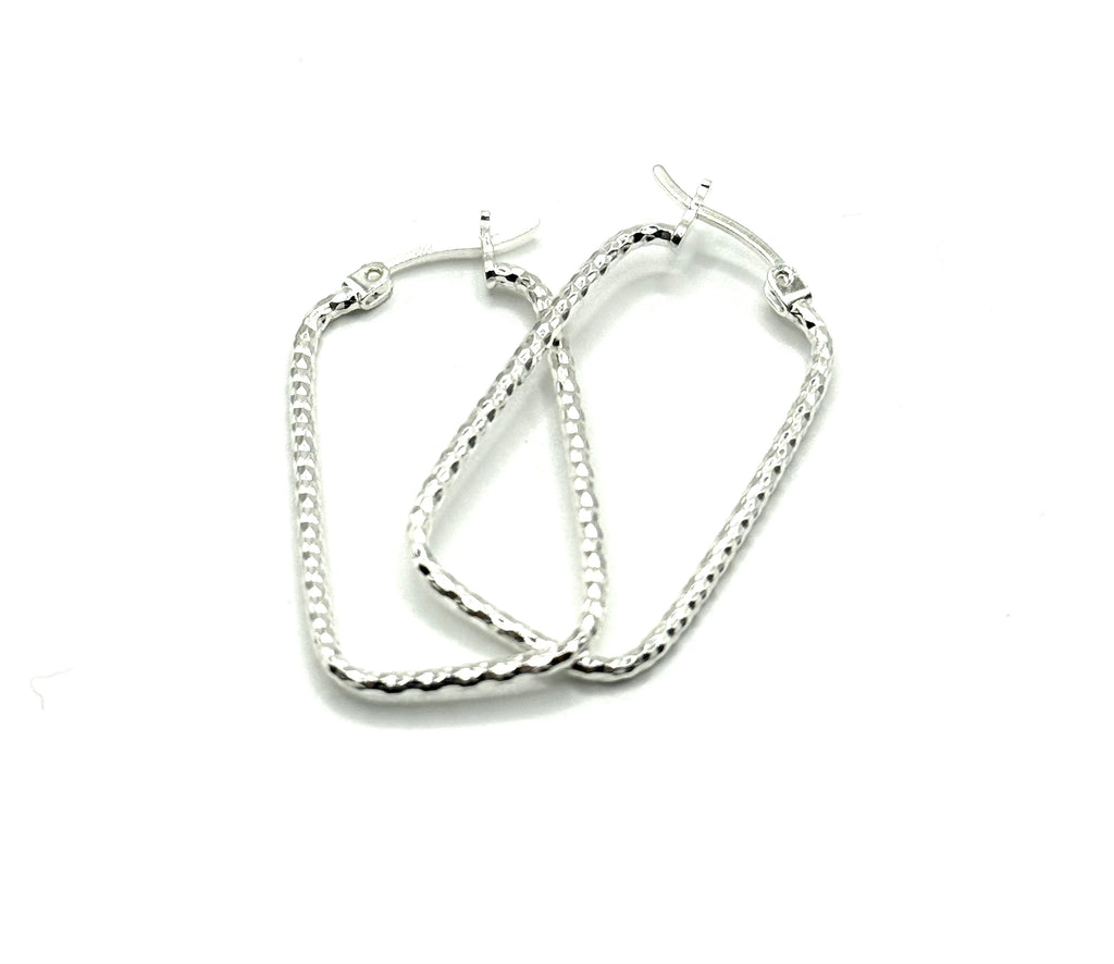 Woman’s rectangular hoop earring’s