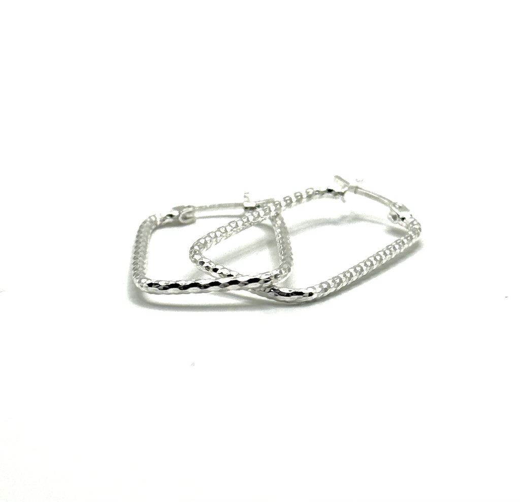 Woman’s rectangular hoop earring’s