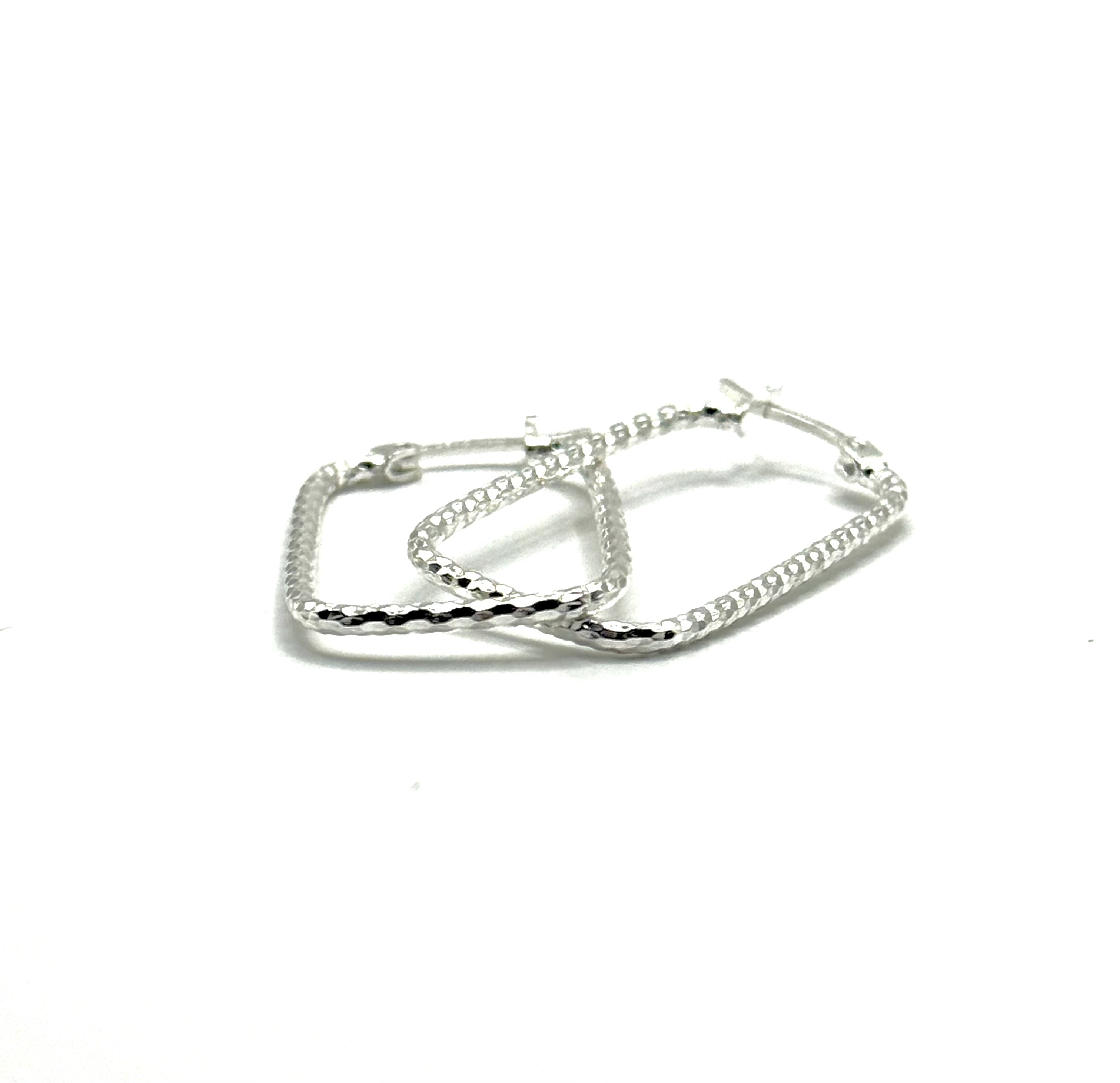 Woman’s rectangular hoop earring’s
