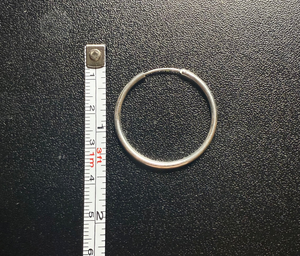 Woman’s plain earrings Silver