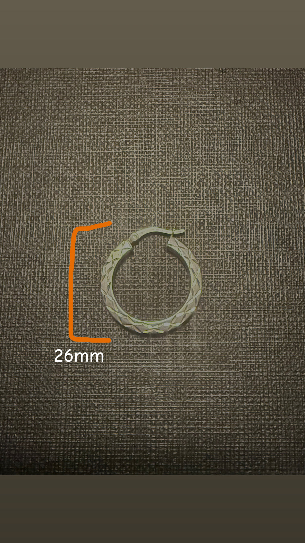 Woman’s diamond cut hoops