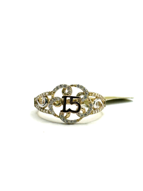 15 años flower ring
