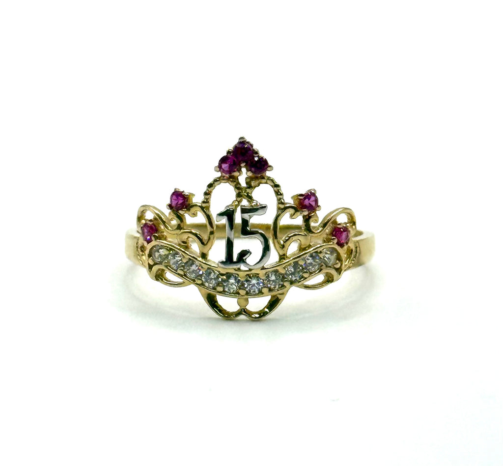 15 Años crown ring